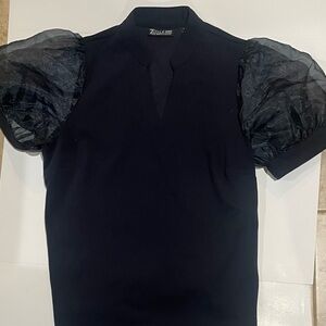 New York and company navy blue blouse